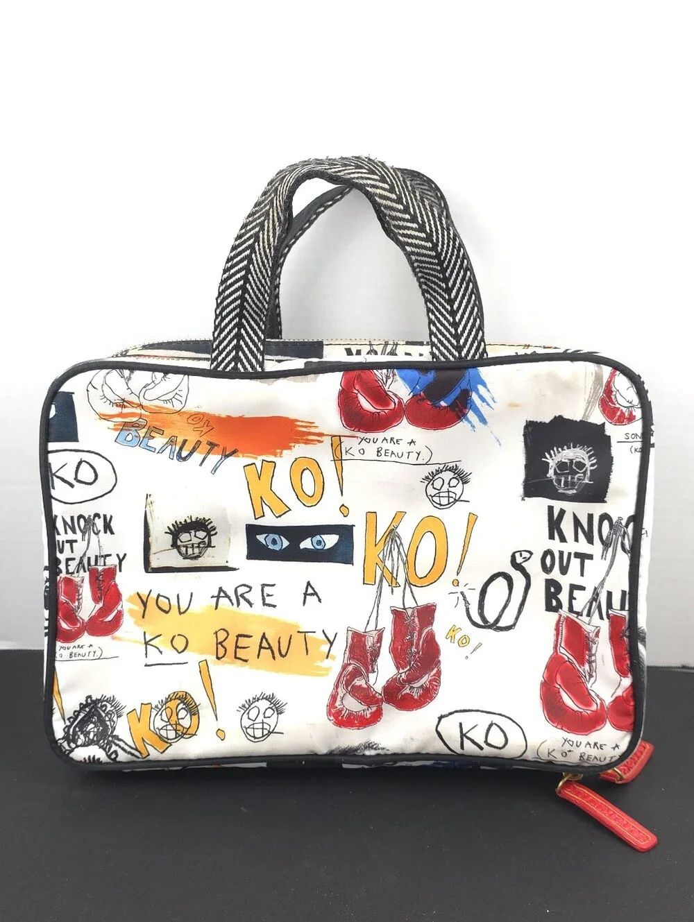 Sonia Kashuk Knockout Beauty Makeup Bag Cosmetic Case Travel Organizer Graffiti.